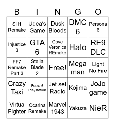 Summer ganes fest 2026 Bingo Card