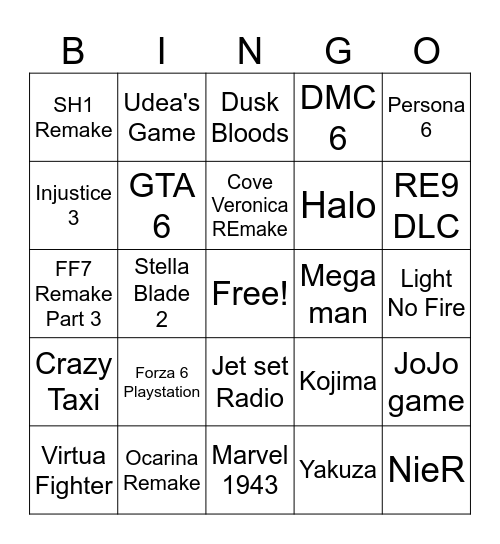Summer ganes fest 2026 Bingo Card