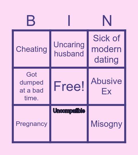 r/Girldinners Bingo Card