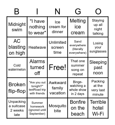 3 months of freedom Bingo Card