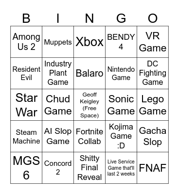 Summer Gay Fest Bingo Card
