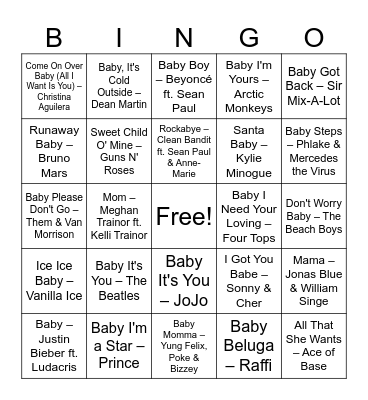 Mamayasa <3 Bingo Card