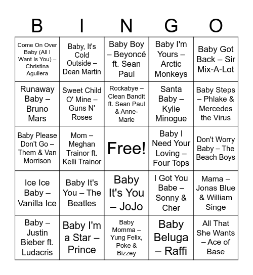 Mamayasa <3 Bingo Card