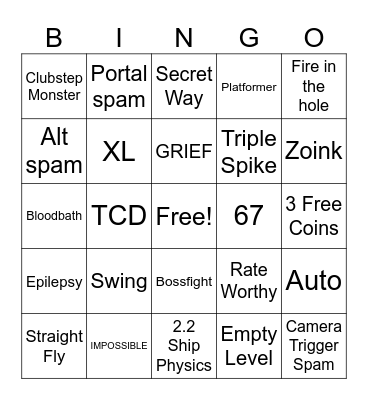 Recent tab Bingo Card