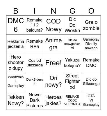SummerGameFest Bingo Card