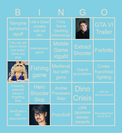 Summer Lame Fest Bingo Card