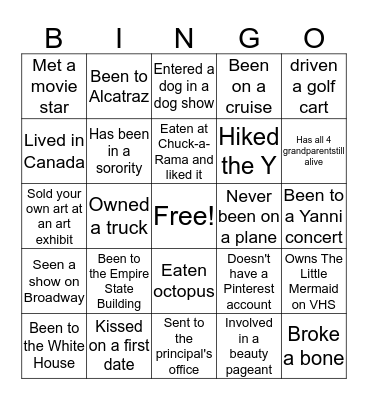 Bingo Ice Breaker Bingo Card