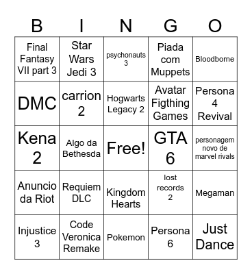 SUMMER GAME FEST Bingo Card
