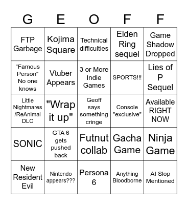 Summer Games 2026 Bingo Card
