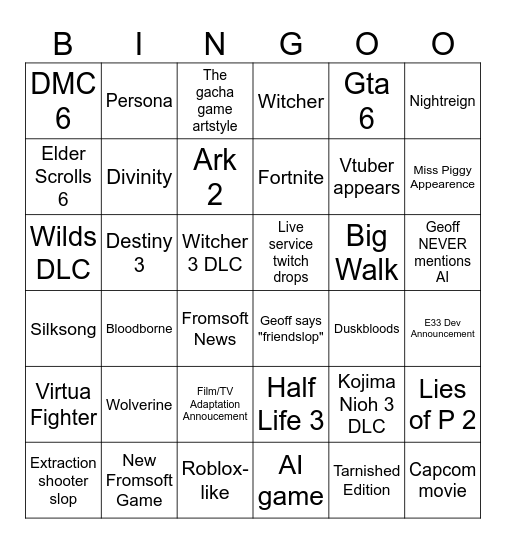 summer games fest 2026 Bingo Card