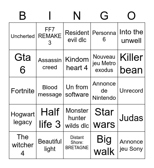 Bingo Card