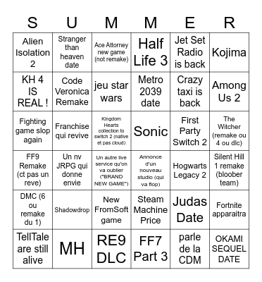 Ete Jeu Festival Bingo Card