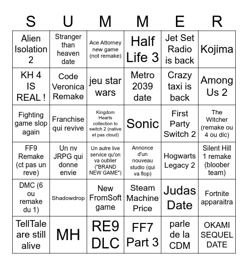 Ete Jeu Festival Bingo Card