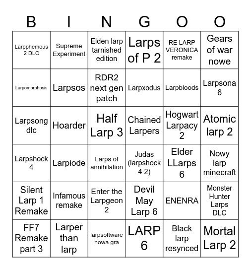 SGF 2026 Bingo Card