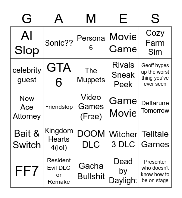 Summer Gay Fest Bingo Card