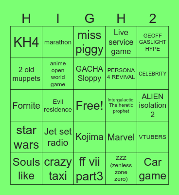 HIGHGUARD 2 World PREMIERE 2026 Bingo Card