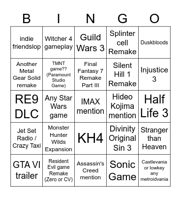 Bingo Card