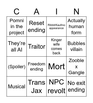 Bingi! Bingo Card