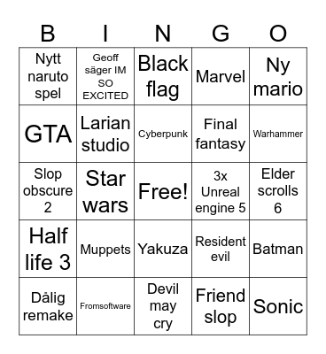 BINGO Card