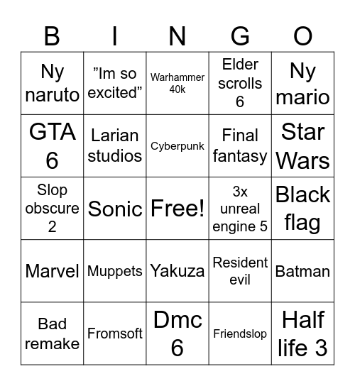 Bingo Card