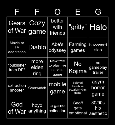The Summer Keighleys 2026 (EVIL) Bingo Card