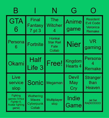 WINTER GAMES FEST 2026 BOMBOCLAT Bingo Card