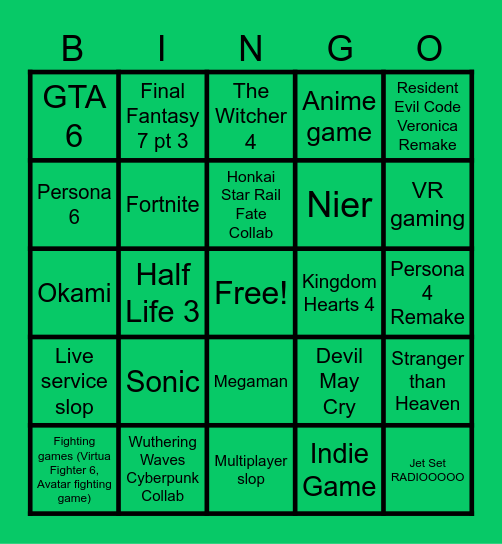 WINTER GAMES FEST 2026 BOMBOCLAT Bingo Card