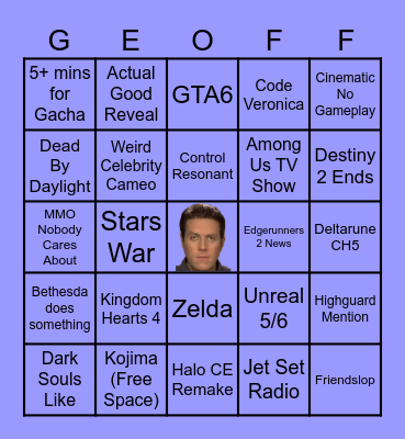 SUMMER GEOFF FEST 2026 Bingo Card