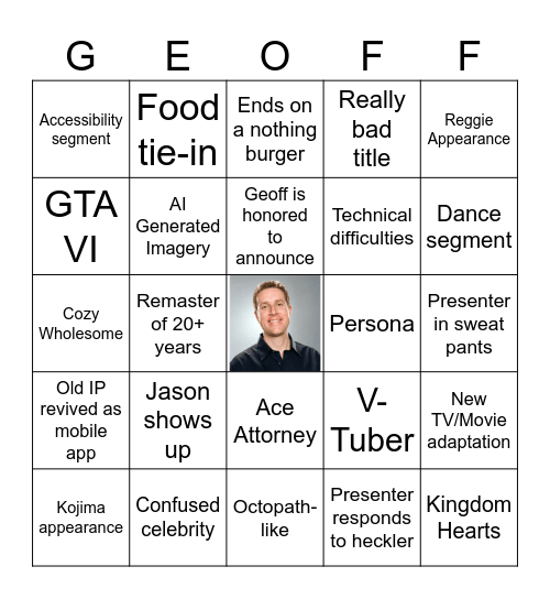 Summer Games Fest Bingo Card