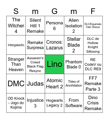Summer Game Fest Bingo Card