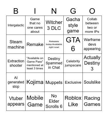 Summer Games 2026 Bingo Card