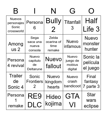 Summer fest Bingo Card