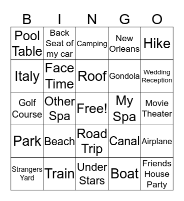 For your Pleasure Bingo Card