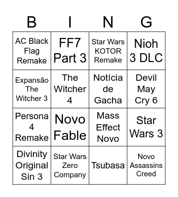 Bingo Card - Summer Game Fest 2026 Bingo Card
