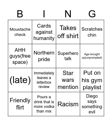 Diego's bingo Card