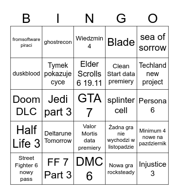 Summer Gay Fest Bingo Card