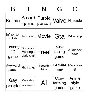 SummerFest Bingo Card