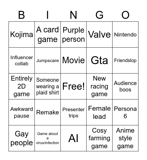 SummerFest Bingo Card