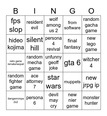 summer games fest 2026 Bingo Card