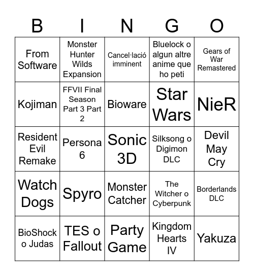 E3n't 2026 Bingo Card