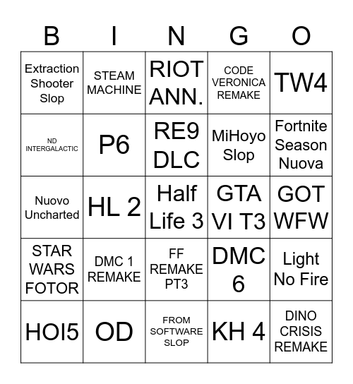 DELUSIONAL BINGO Card