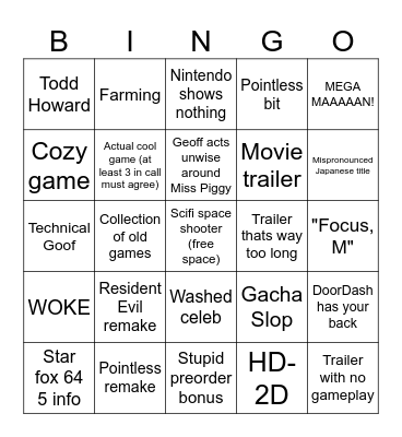 Summer Ween Fest Bingo Card