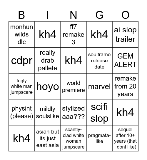 sgf caballero edition Bingo Card