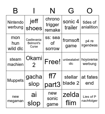 summer gamews fweysxt 2026 Bingo Card
