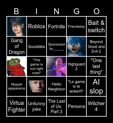 Summer Games Fest Bingo Card