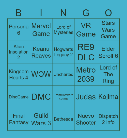Summer Fest Bingo Card
