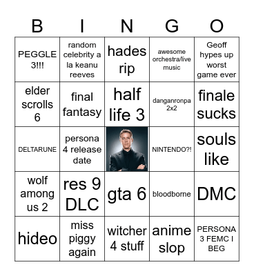 big G Bingo Card