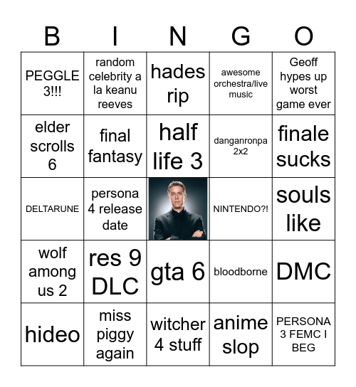 big G Bingo Card