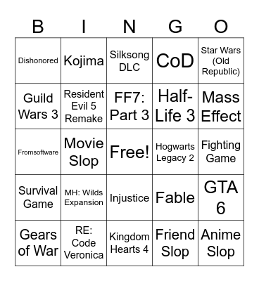 Summer Games Fest Bingo Card