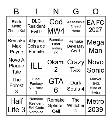 Bingo Card - Summer Game Fest 2026 Bingo Card